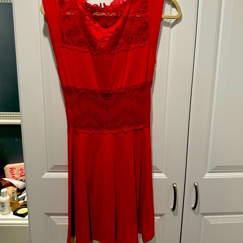 Lace Red Dress